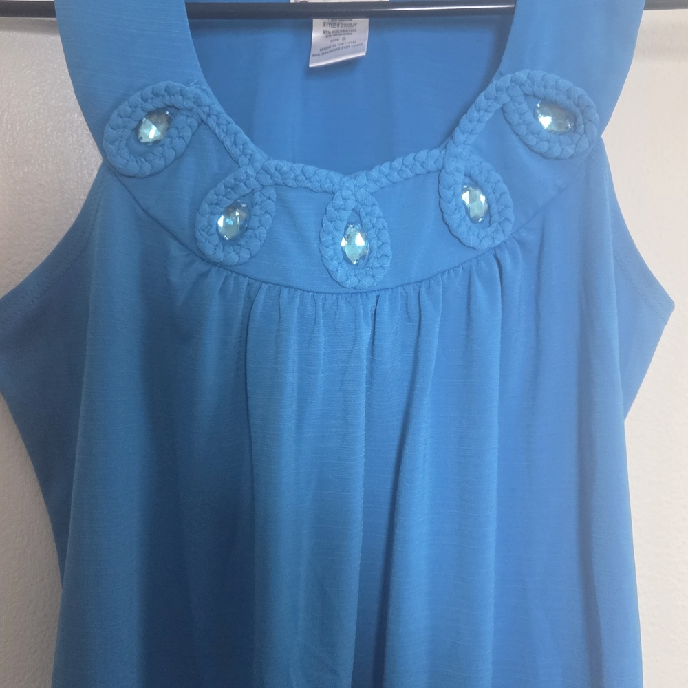 Soulmates Turquoise Embellished Blouse